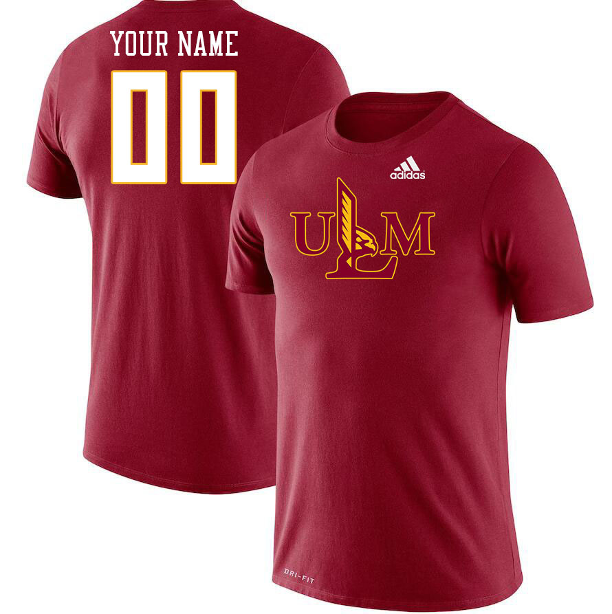 Custom Louisiana?CMonroe Warhawks Name And Number Tshirts-Red